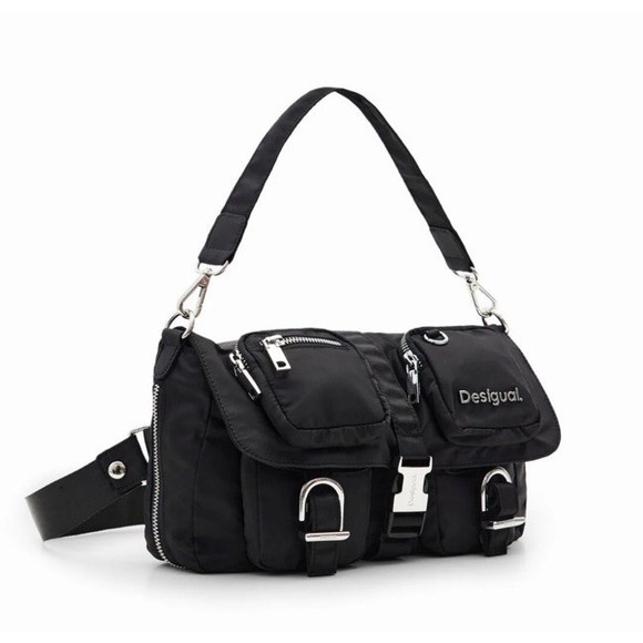 Desigual Handbags - EUC‎ Desigual Black Pockets Crossbody Bum Bag